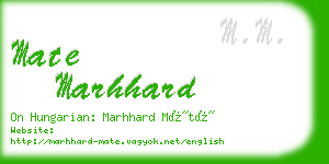 mate marhhard business card